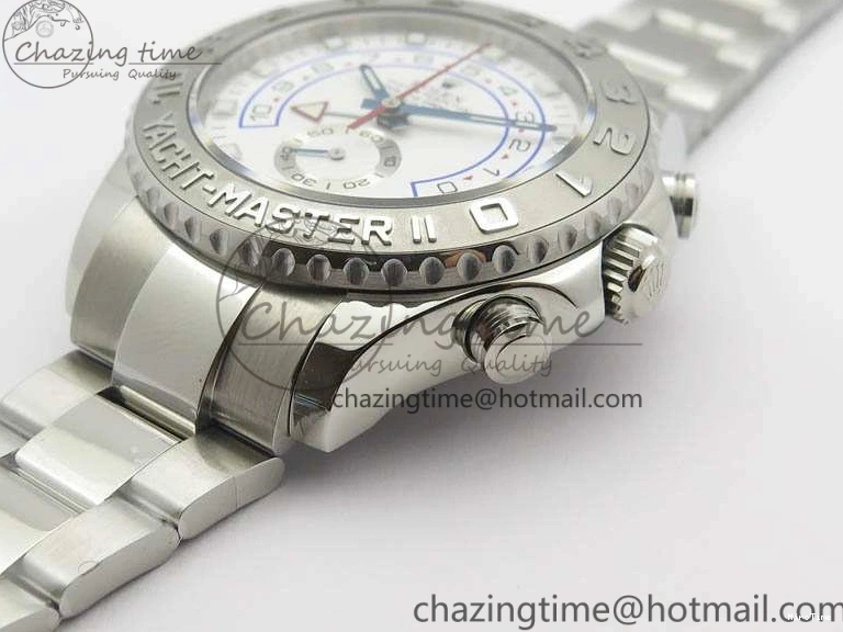 MiroTime 1218 Breathable YachtMaster II 116689 SS JF 1:1 Best Edition White Dial Blue On SS Bracelet A 3578